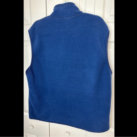 PATAGONIA Synchilla Blue Fleece Vest Jacket Coat Zippered Pockets Layering Prep - Picture 4 of 8